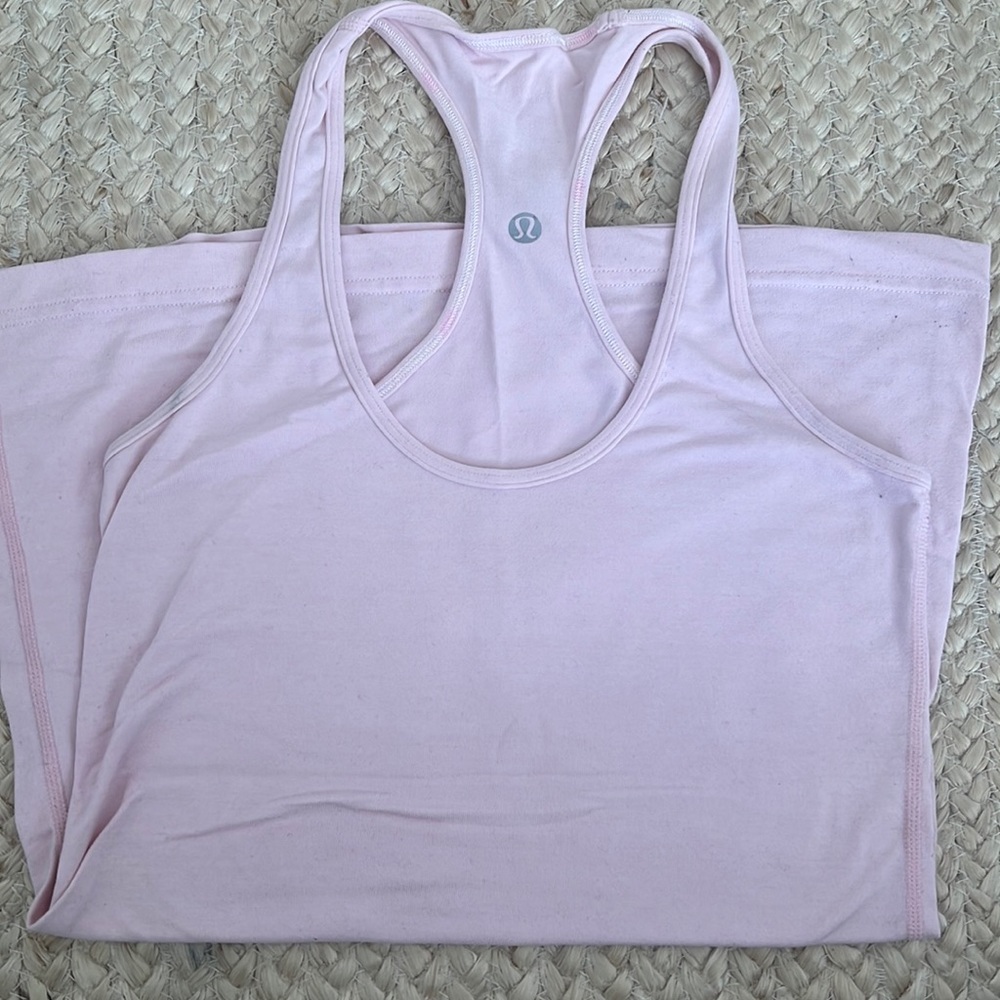 Light pink Lululemon tank small long fit